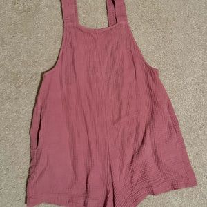 PinkBlush Muave Square Neck Elastic Strap Maternity Romper